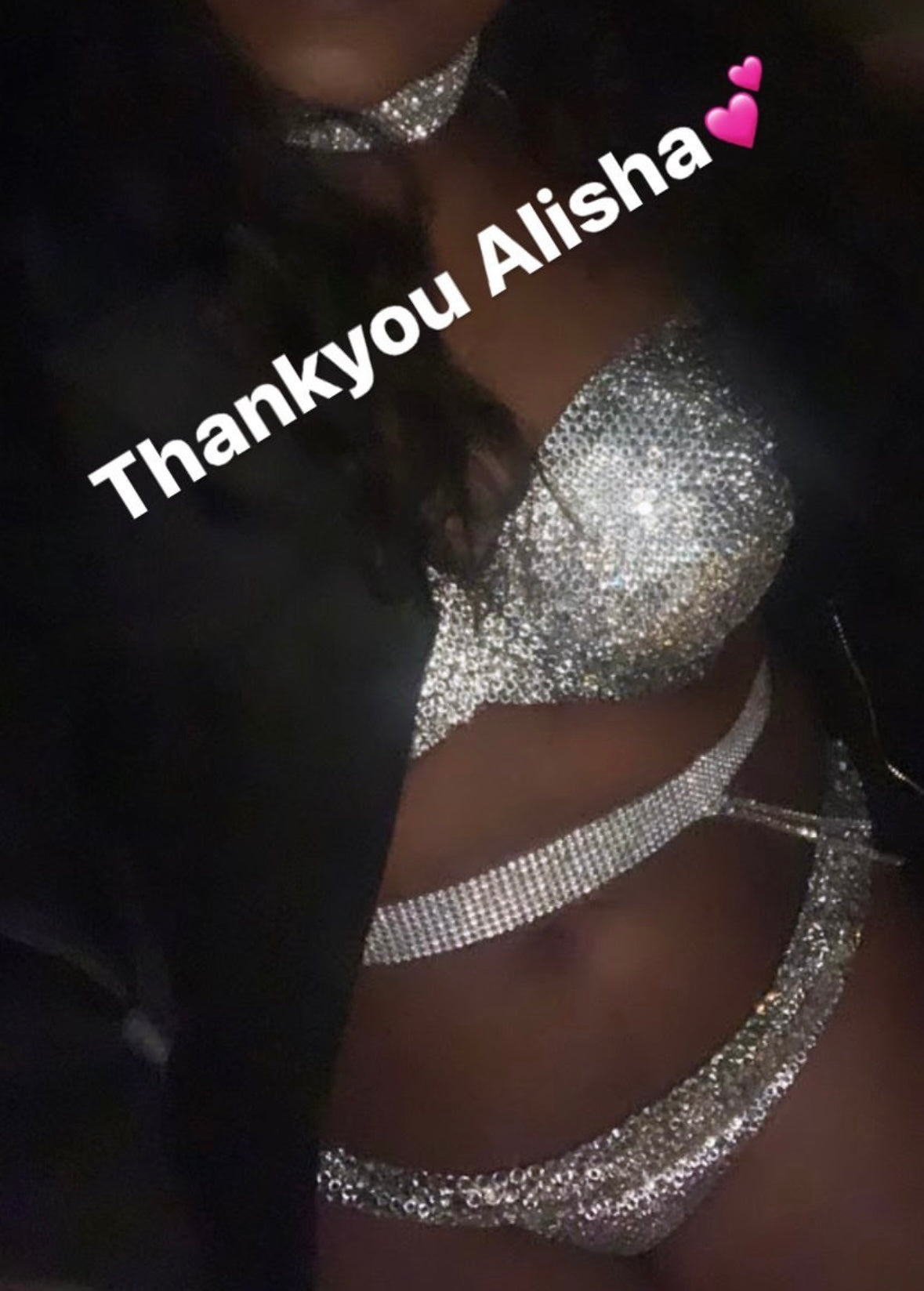 Red Crystal Rhinestone Red Pantie