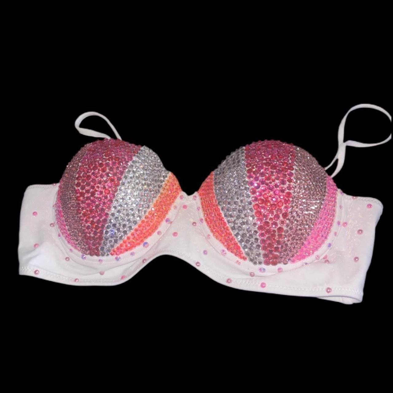 Mermaid Shell Bra In Pink Size Large