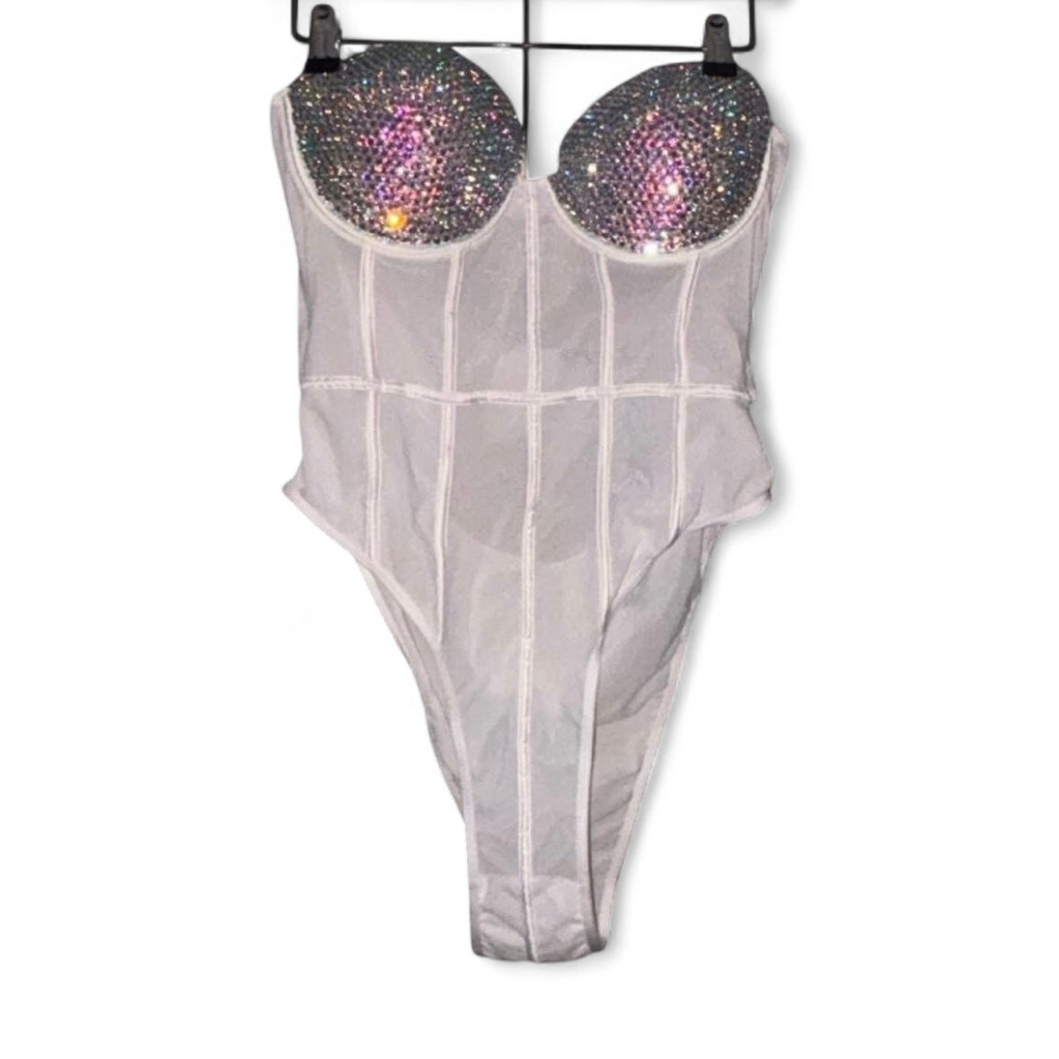 Crystal AB Iridescent Rhinestone Corset