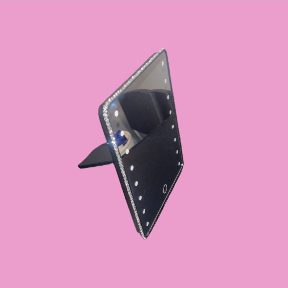 Black Luxe Crystal Bling LED Mirror