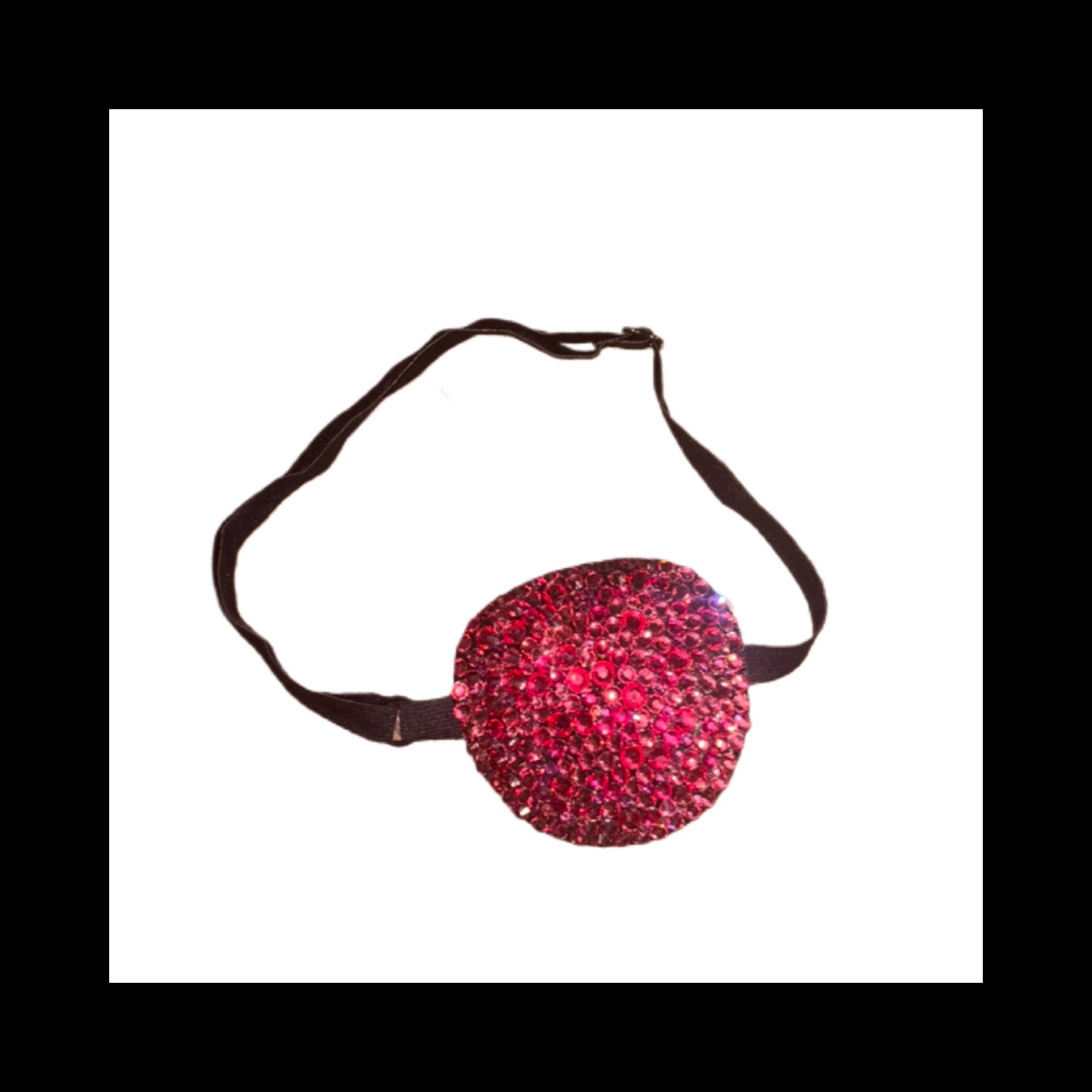 Hot Pink Mix Padded Adjustable Crystal Eye Patch