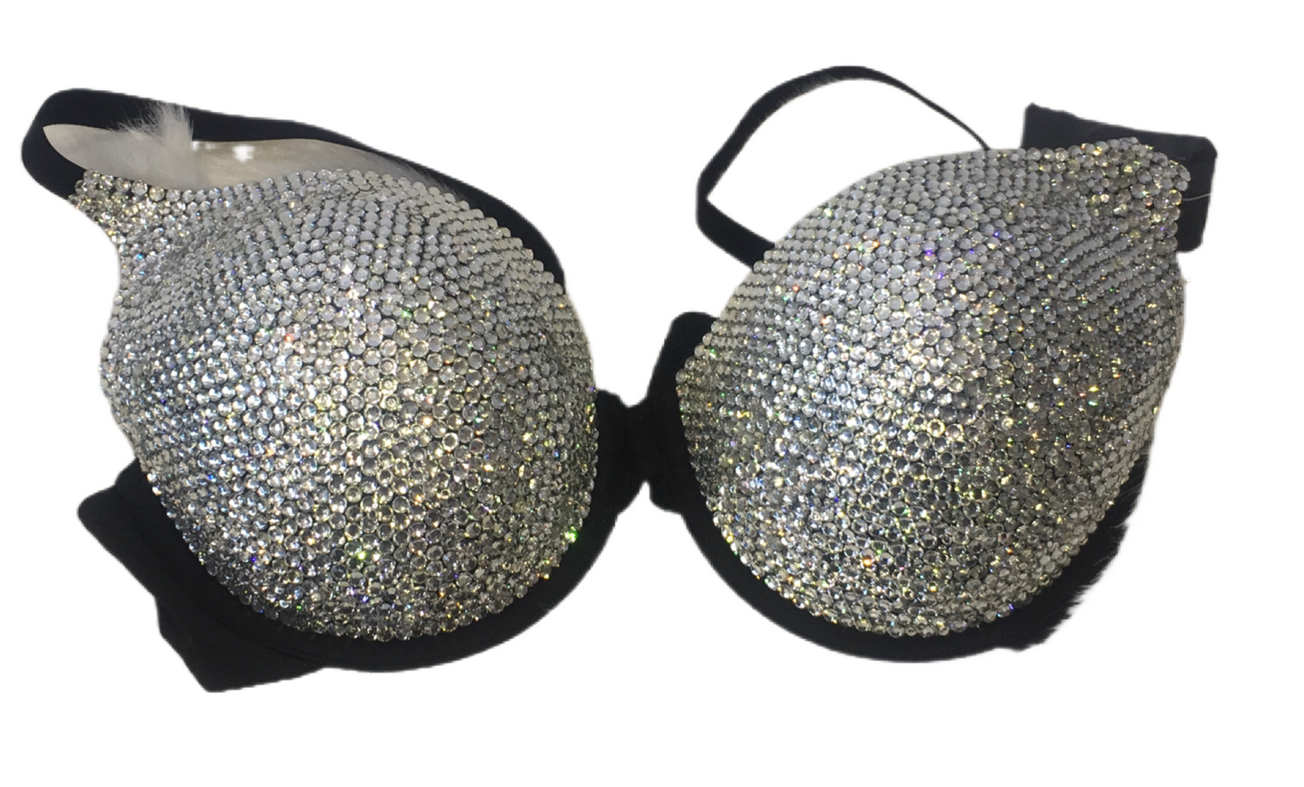 Diamond Crystal T-Shirt Bra In Black