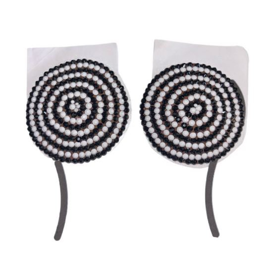 Black & White Circles Diamonds Luxe Crystal Pasties