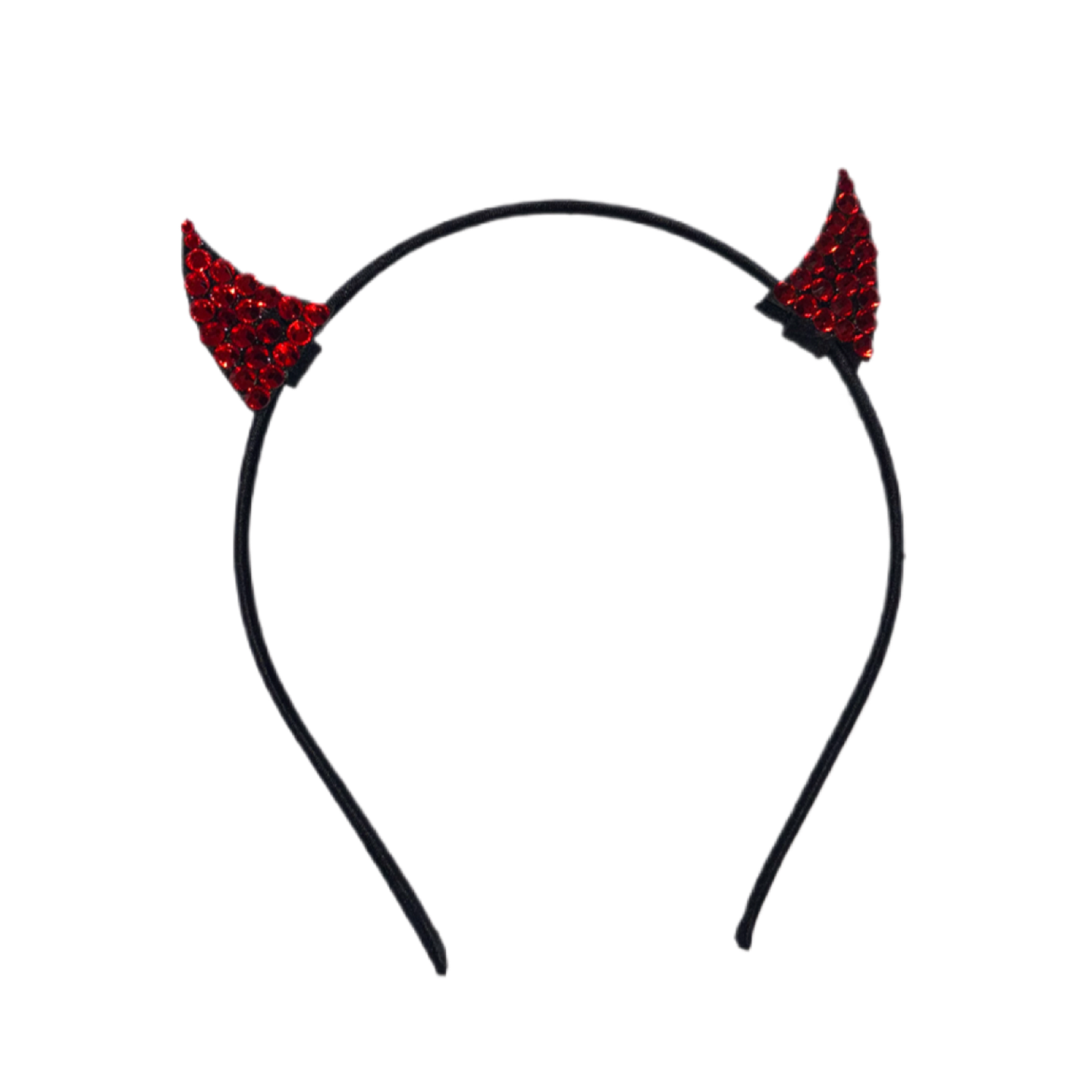 Mini Bling Devil Horn Ears In Siam Red