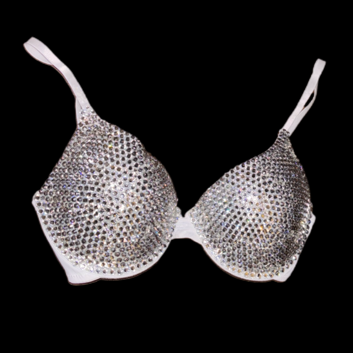 Diamond Crystal T-Shirt Bra In White