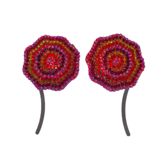 Red Garnet & AB Iridescent Luxe Crystal Pasties