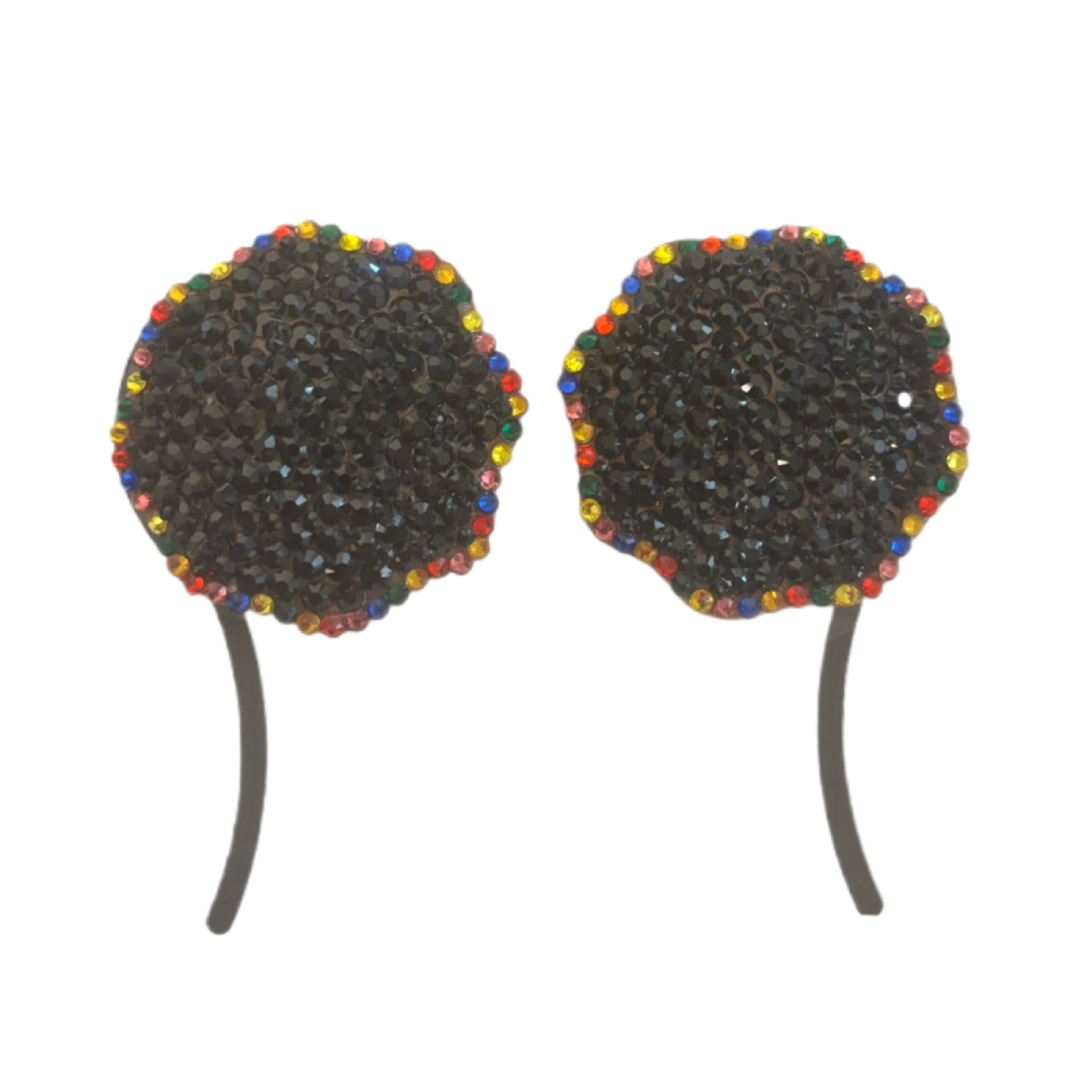Jet Black Dolce Vita Multi Colour Diamond Luxe Crystal Pasties