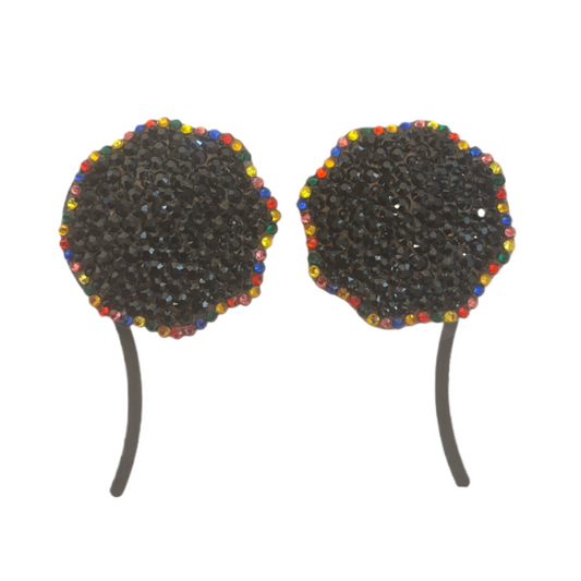 Jet Black Dolce Vita Multi Colour Diamond Luxe Crystal Pasties