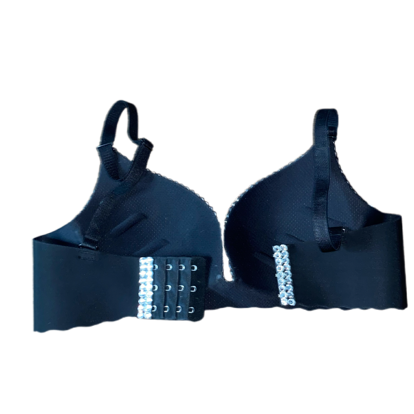 Crystal Diamond Wireless Bra In Black