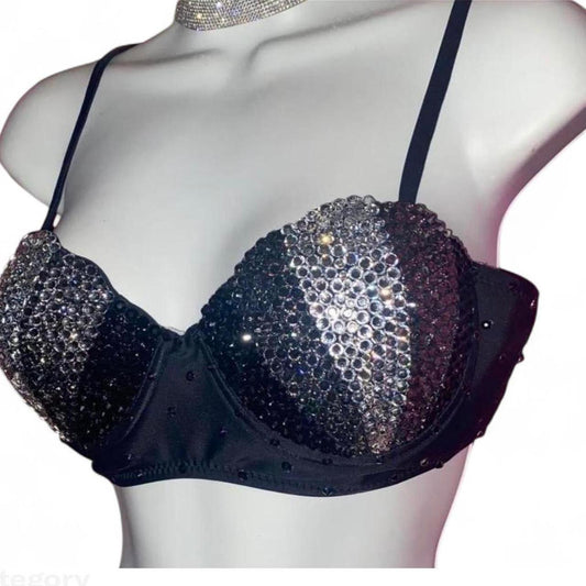 Mermaid Shell Bra In Black Size XL