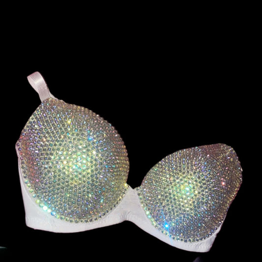 Vitrail/Moonstone Iridescent T-Shirt Bra In White