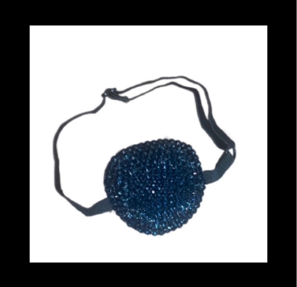 Montana Navy Blue Padded Adjustable Crystal Eye Patch