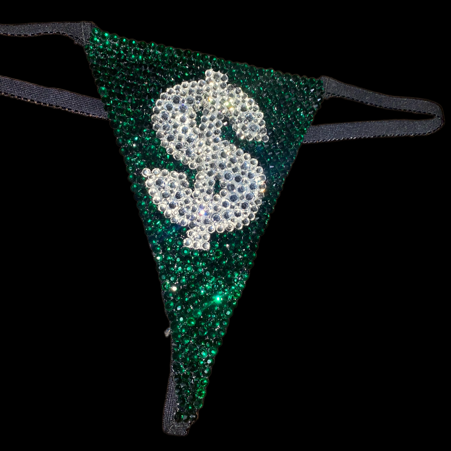 Emerald Green Luxe Crystal Money Pantie