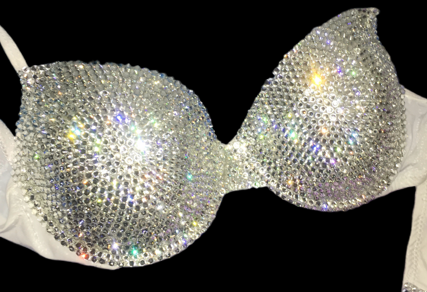 Luxe Diamond Crystal T-Shirt Bra In White