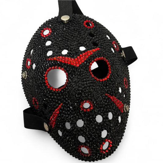 Jason Hockey Mask In Jet Black Crystal