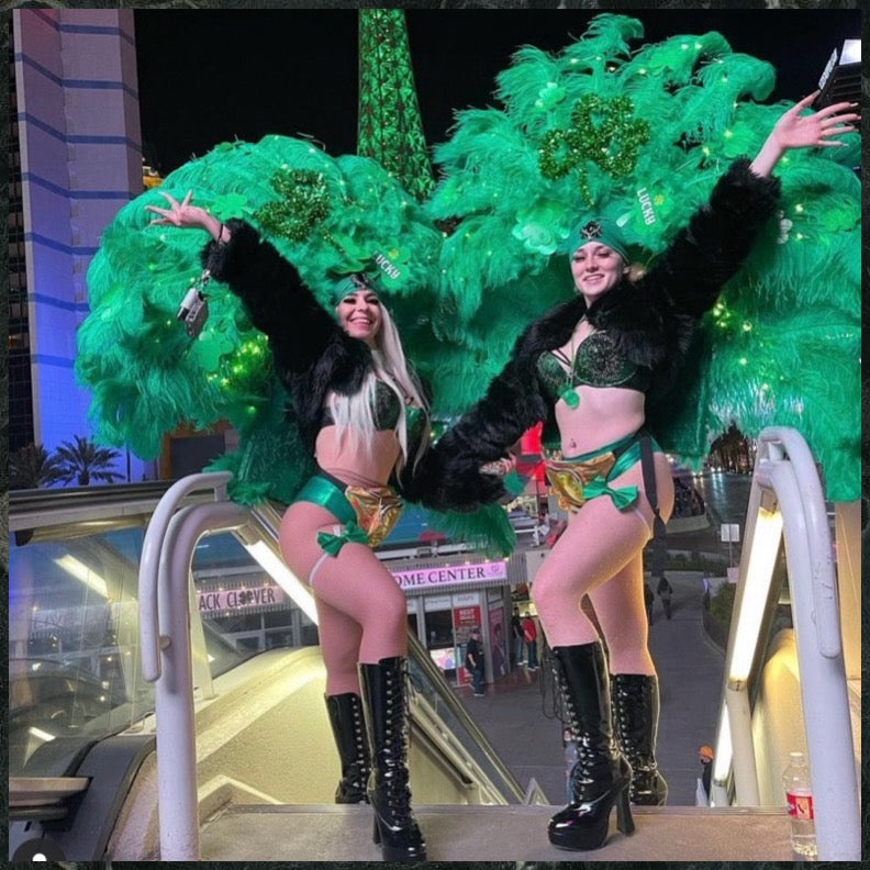 Emerald Green & Luxe Crystal Money Strapless Bra In Black