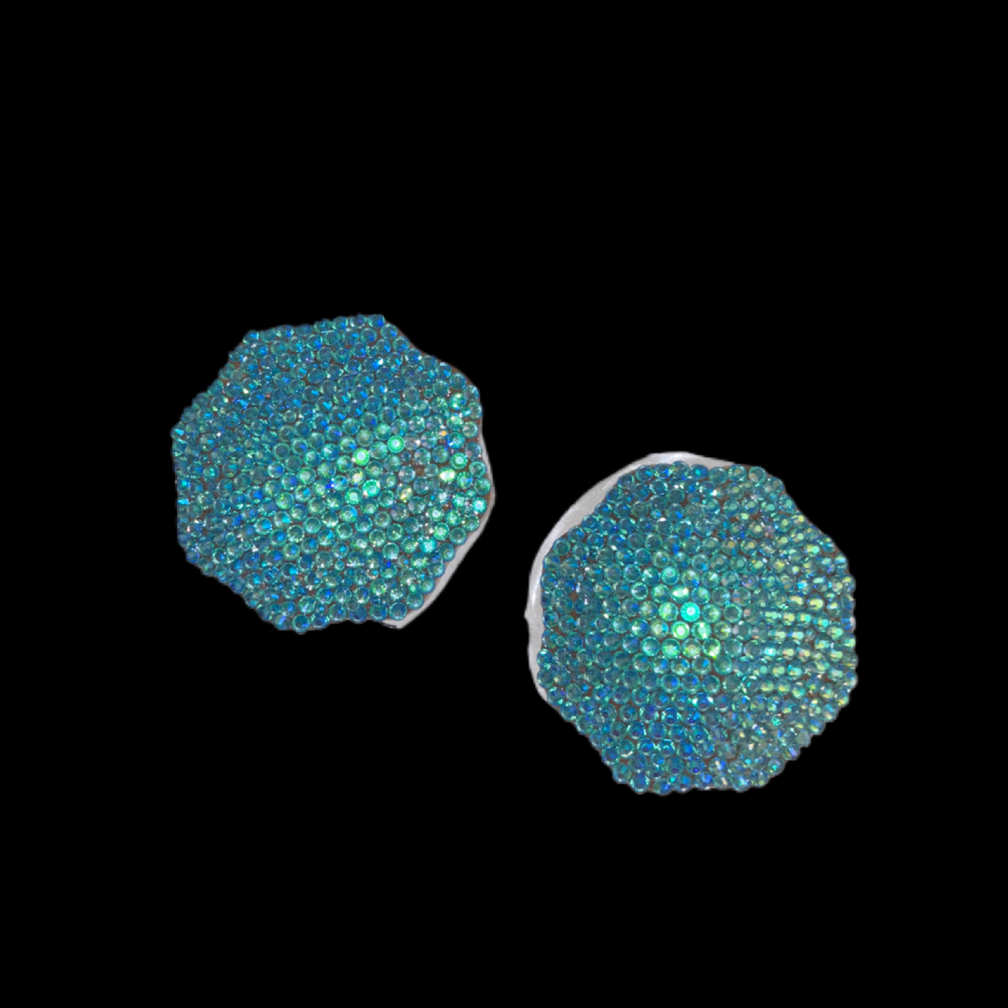 Aquamarine Blue AB iridescent Luxe Crystal Pasties