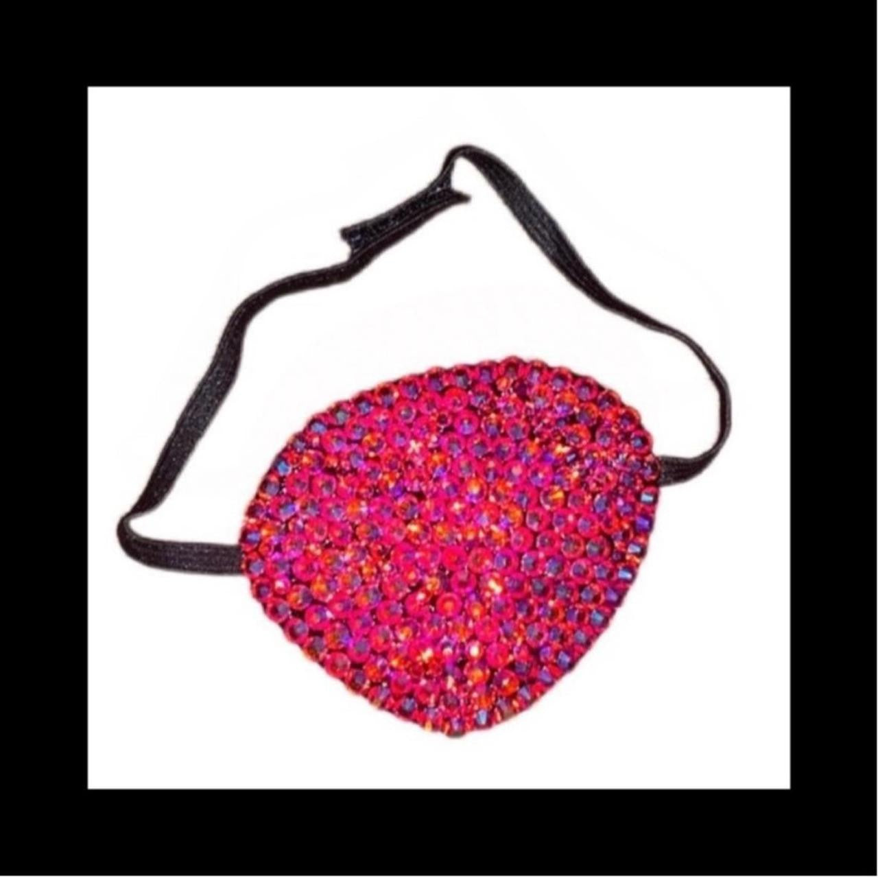 Siam Red AB Fancy Crystal Eye Patch