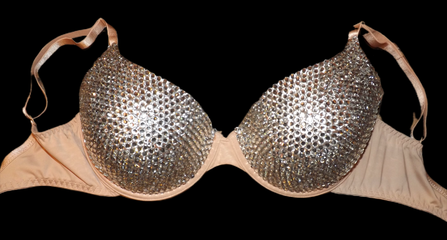 Diamond Crystal T-Shirt Bra In Nude