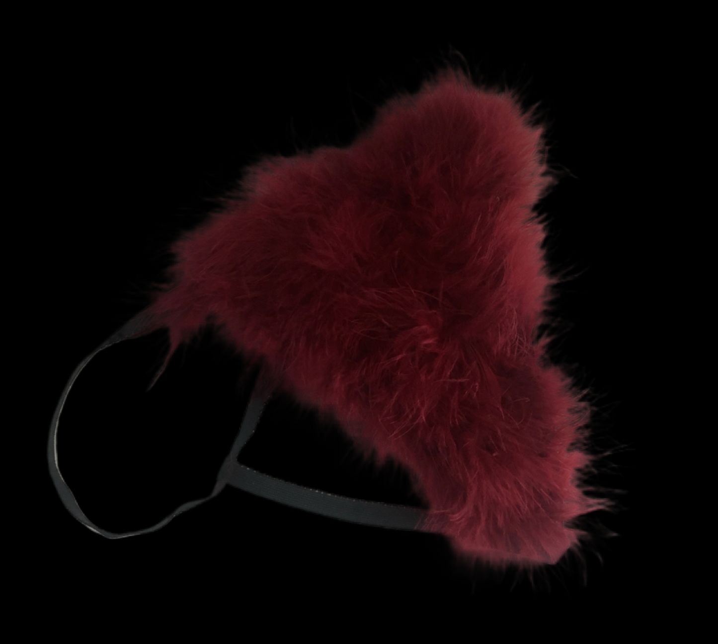 Burgundy Red Feather Pantie