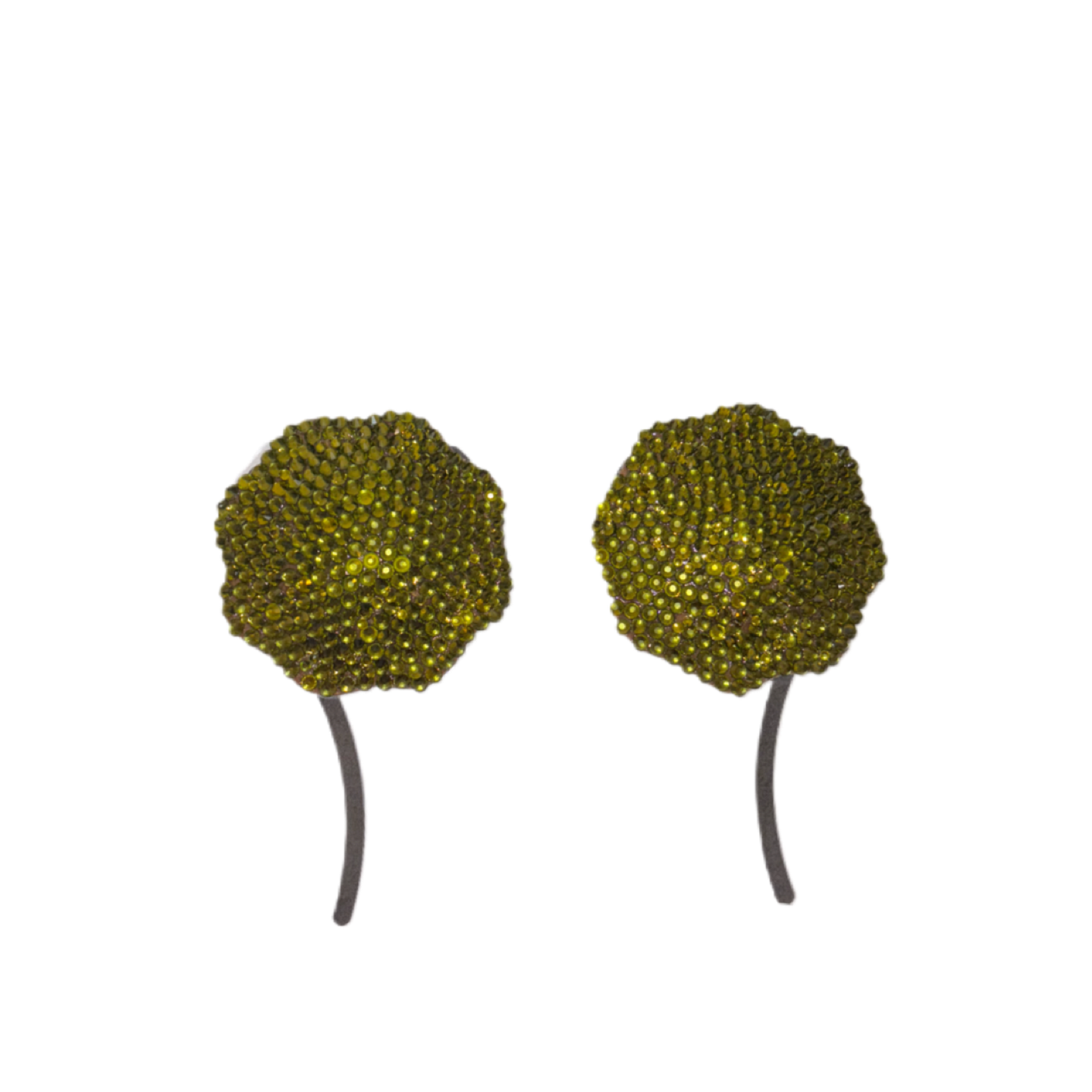 Olive Green Luxe Crystal Pasties