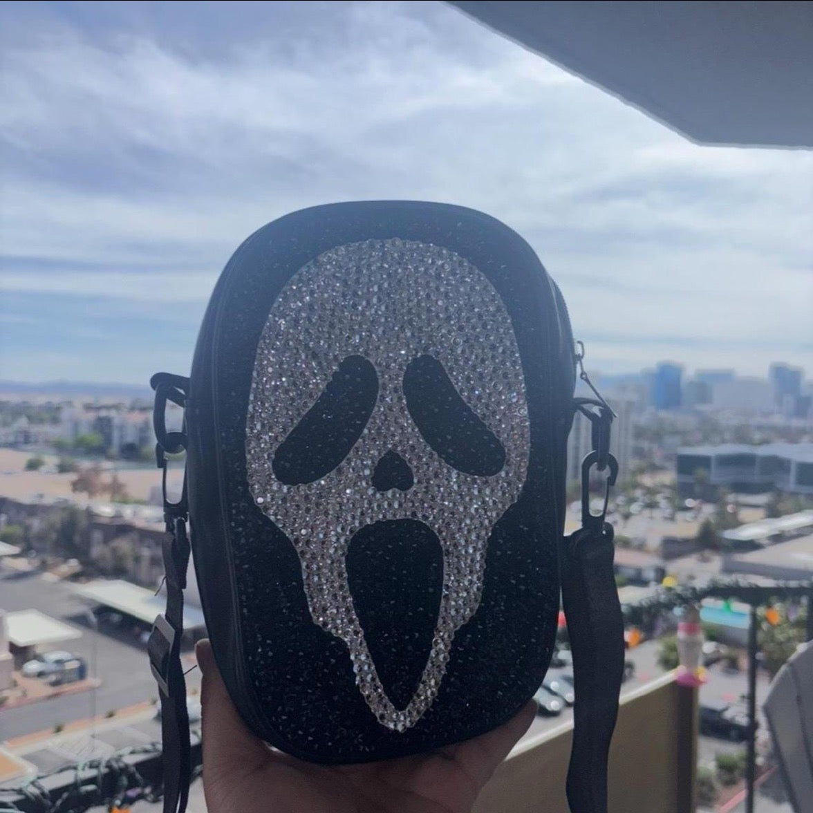 Ghost Face Full Bling Crossbody Bag