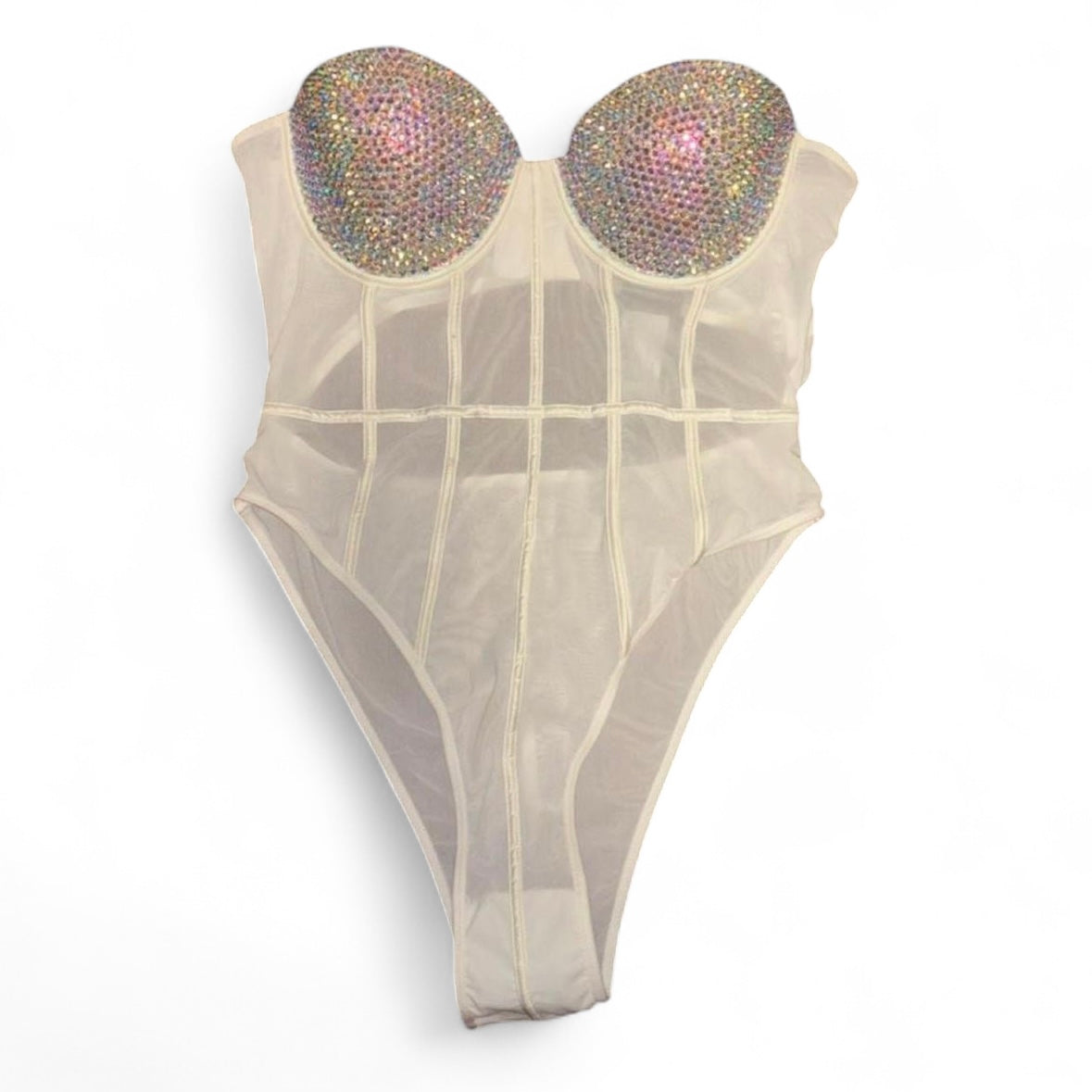 Crystal AB Iridescent Rhinestone Corset