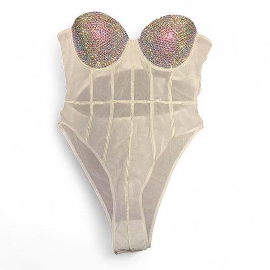 Crystal AB Iridescent Rhinestone Corset