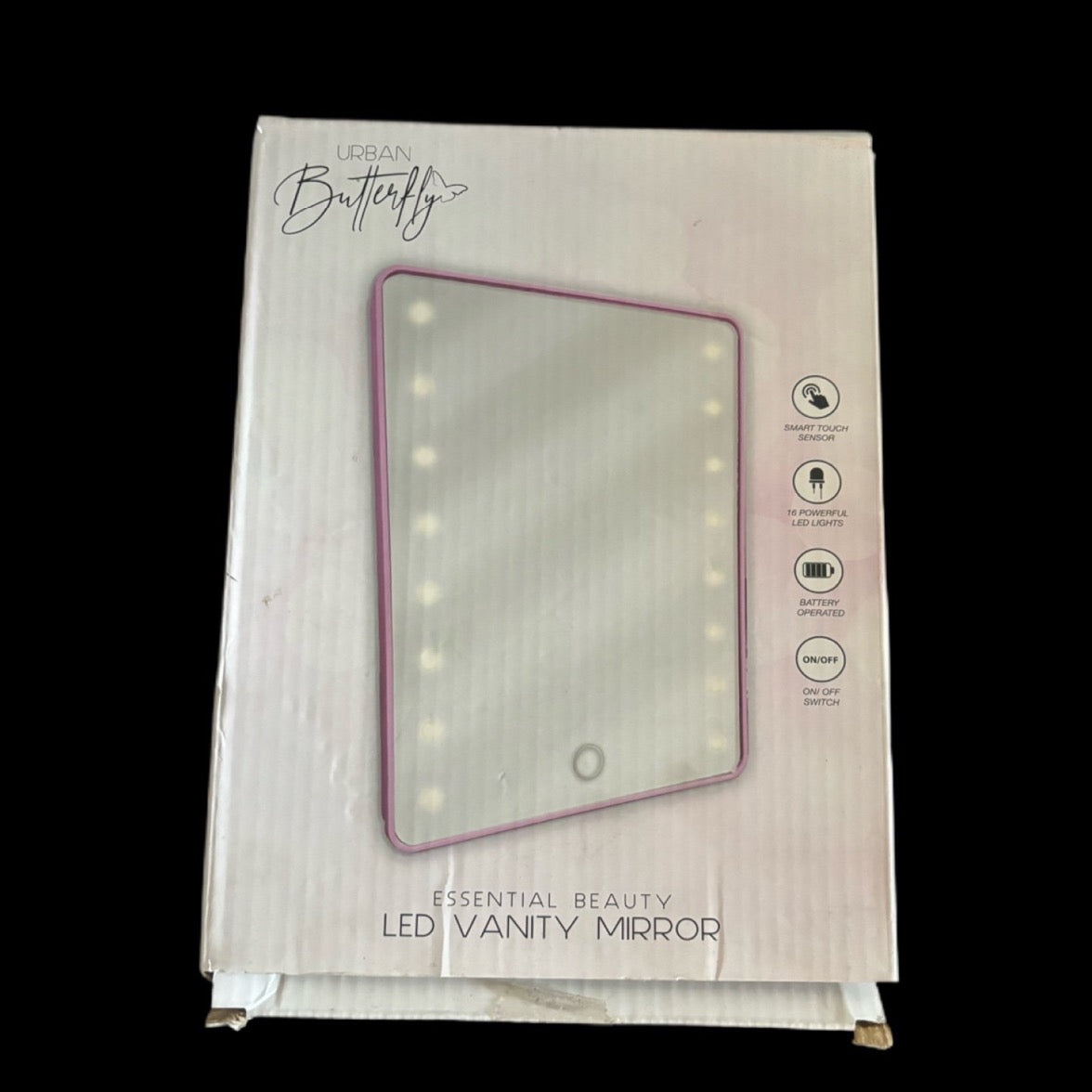 Pink Luxe Crystal Bling LED Mirror