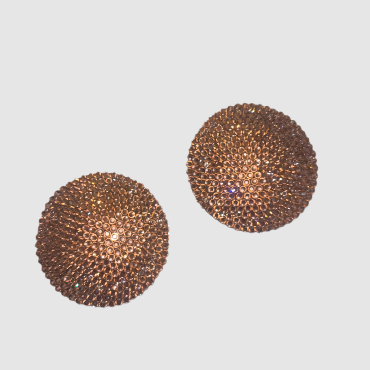 Champagne Gold Circles Luxe Crystal Pasties