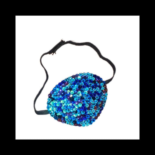 Blue Mix Fancy Crystal Eye Patch