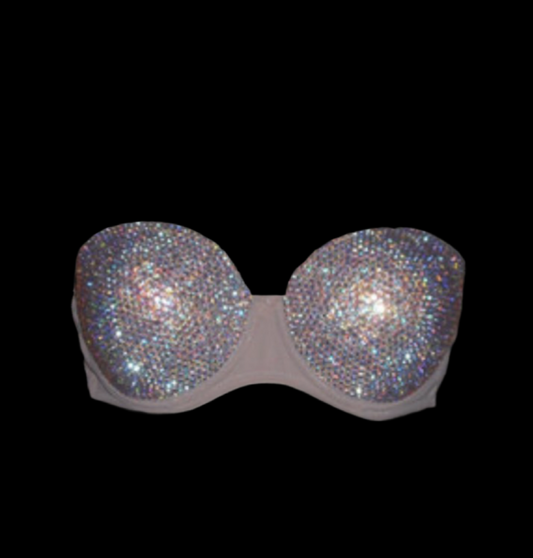 Luxe Crystal AB Iridescent Strapless Bra