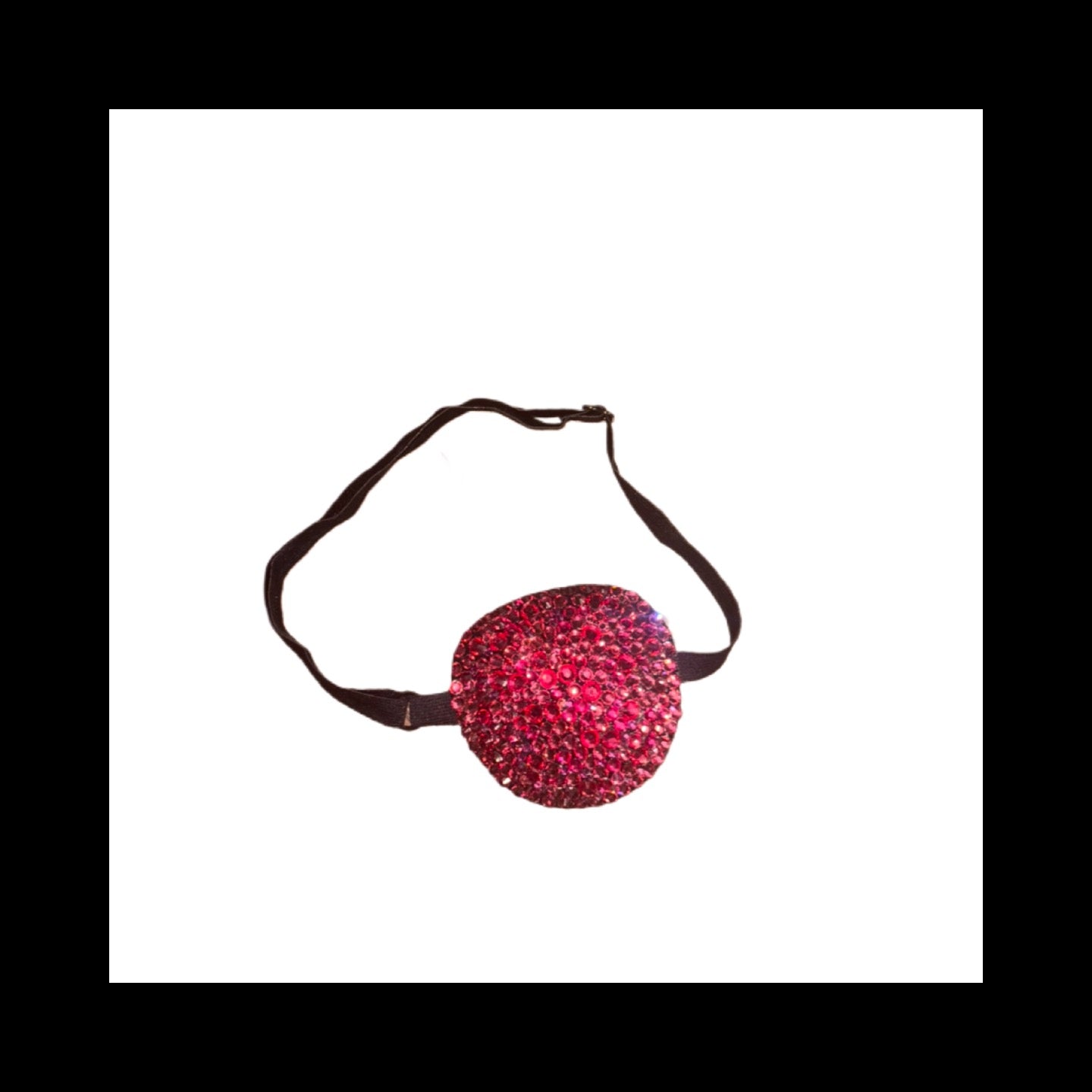 Hot Pink Mix Padded Adjustable Crystal Eye Patch