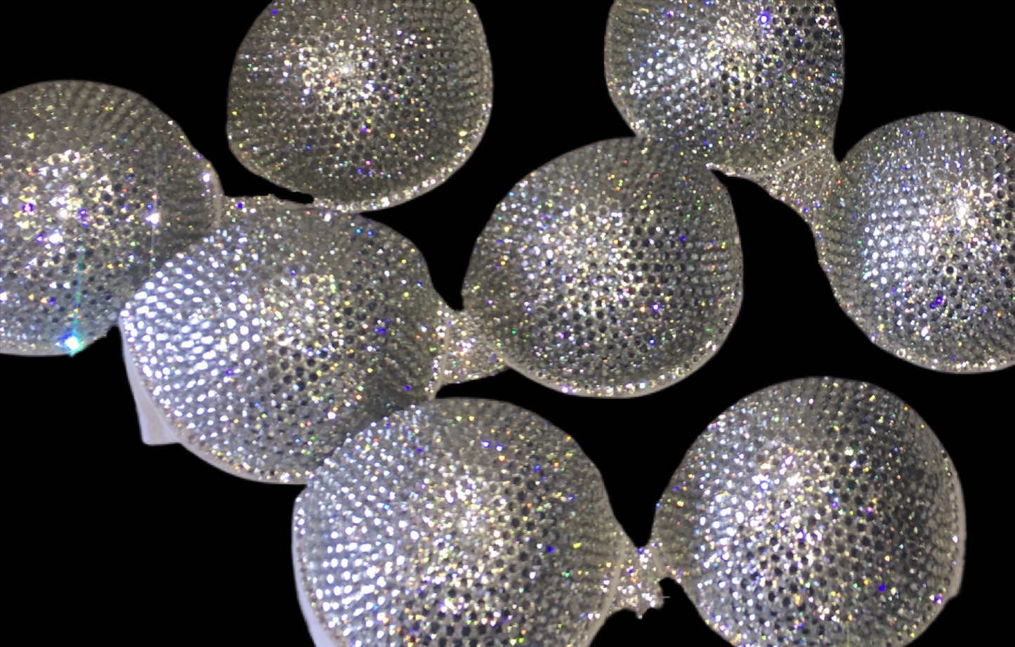 Crystal Diamond Strapless Bralet In White