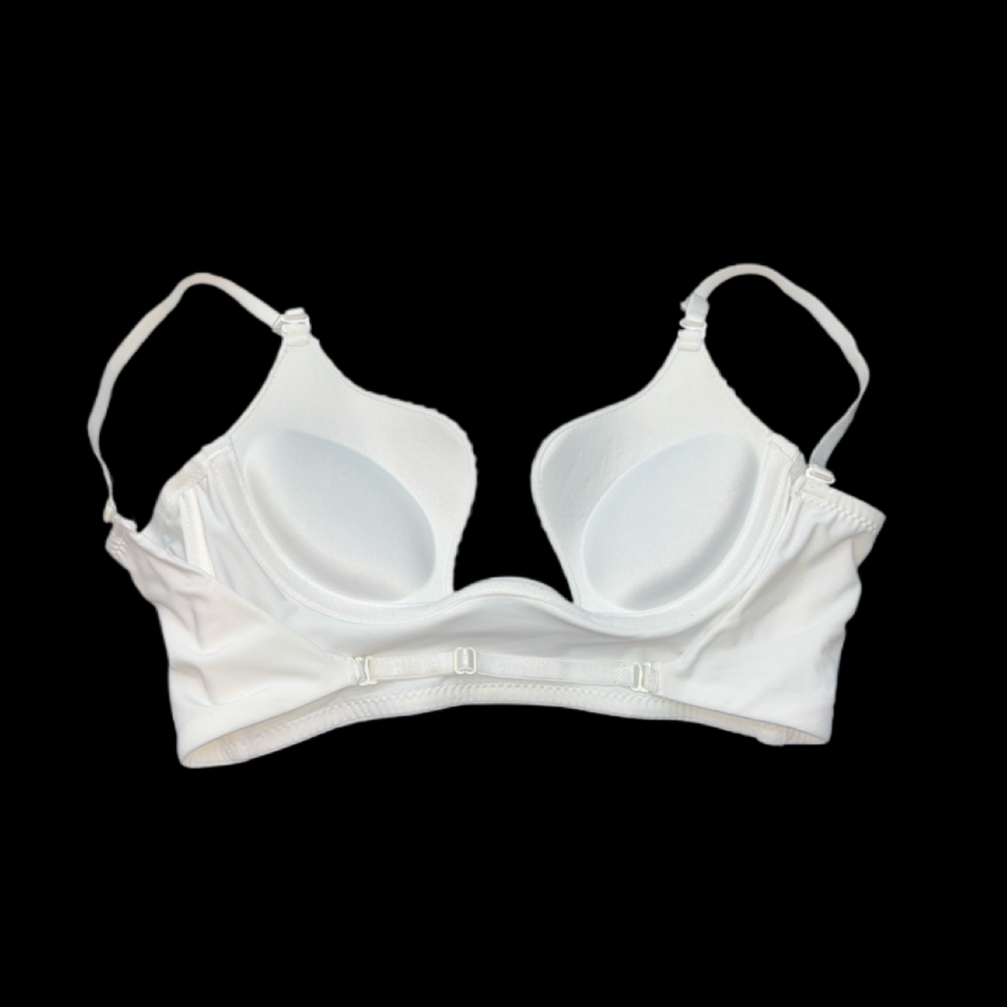 Crystal Diamond Wireless Plunge Bra In White