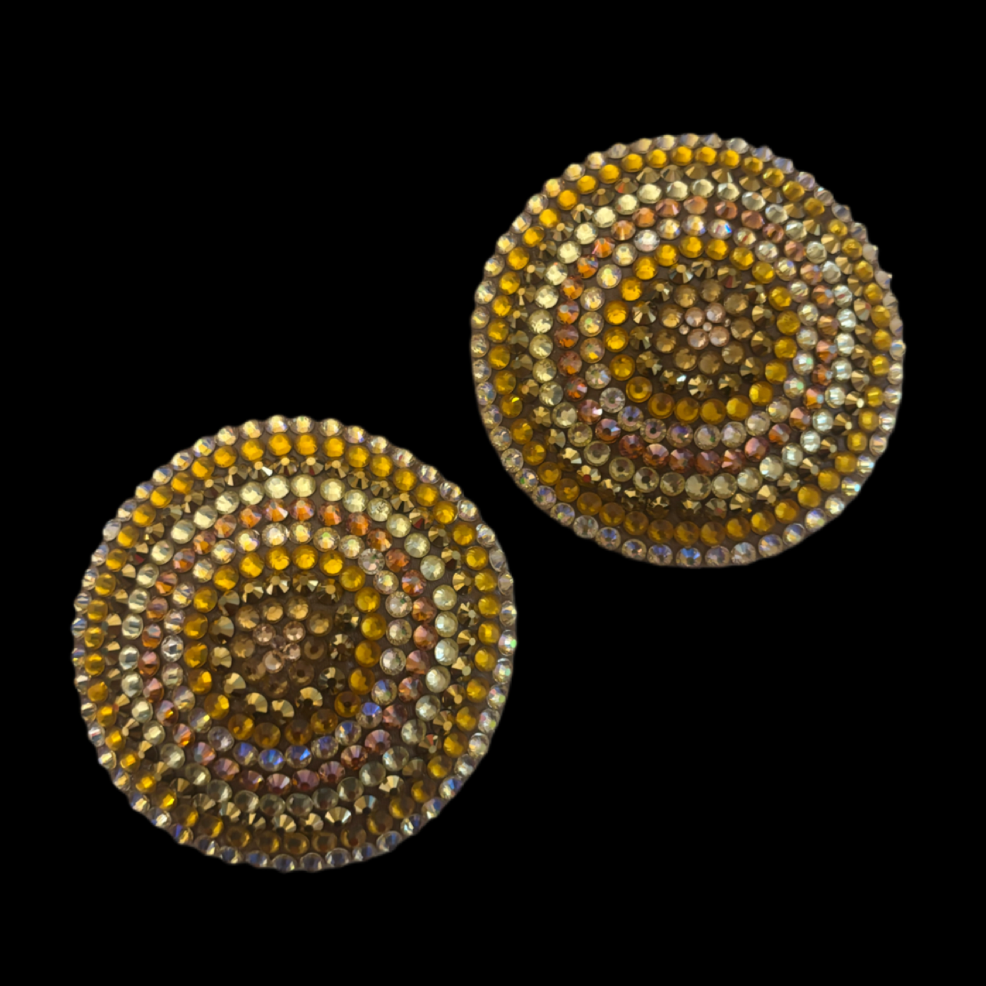 Gold Mix Circles Luxe Crystal Pasties