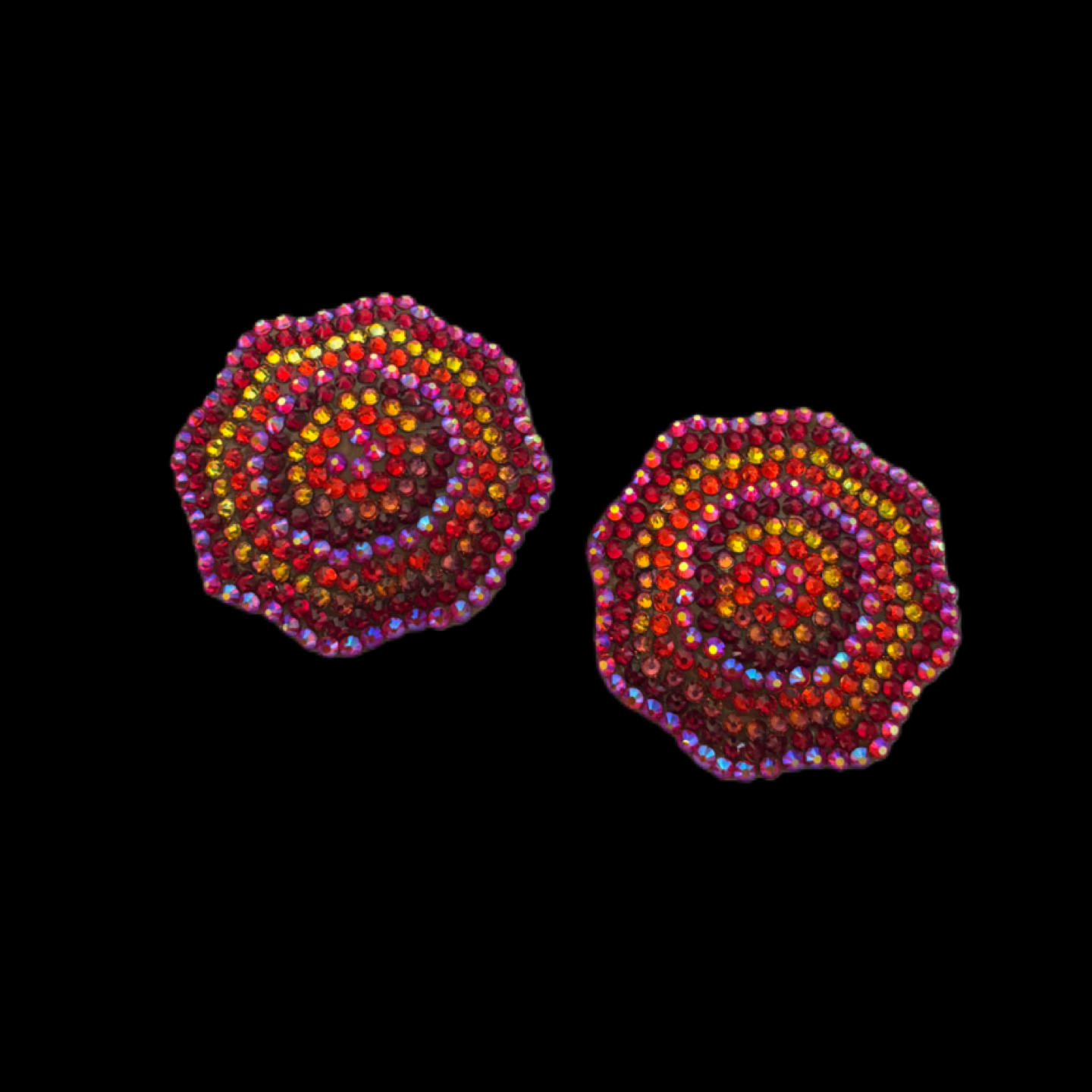 Red Garnet & AB Iridescent Luxe Crystal Pasties