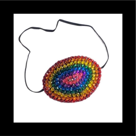 Rainbow Fancy Crystal Eye Patch