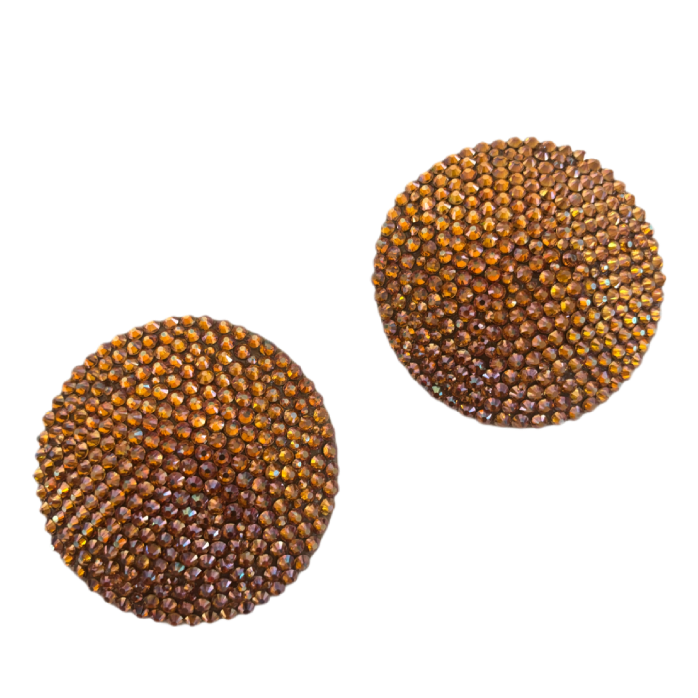 Amber Gold Circles Luxe Crystal Pasties