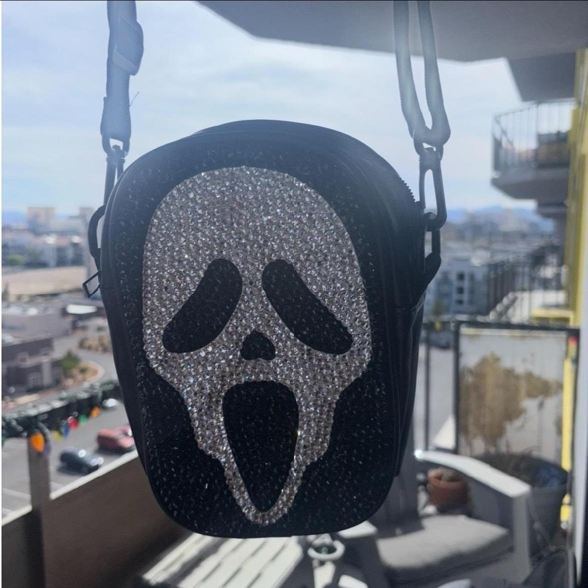 Ghost Face Full Bling Crossbody Bag
