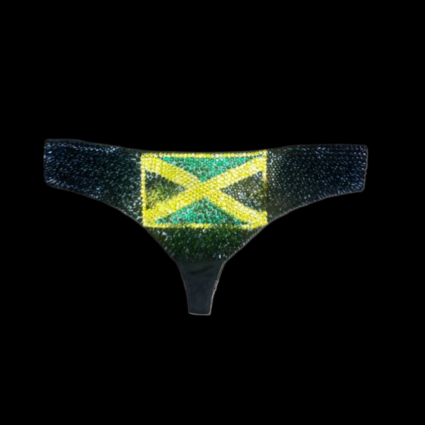 Jamaica Theme Crystal Diamond Rhinestone Pantie