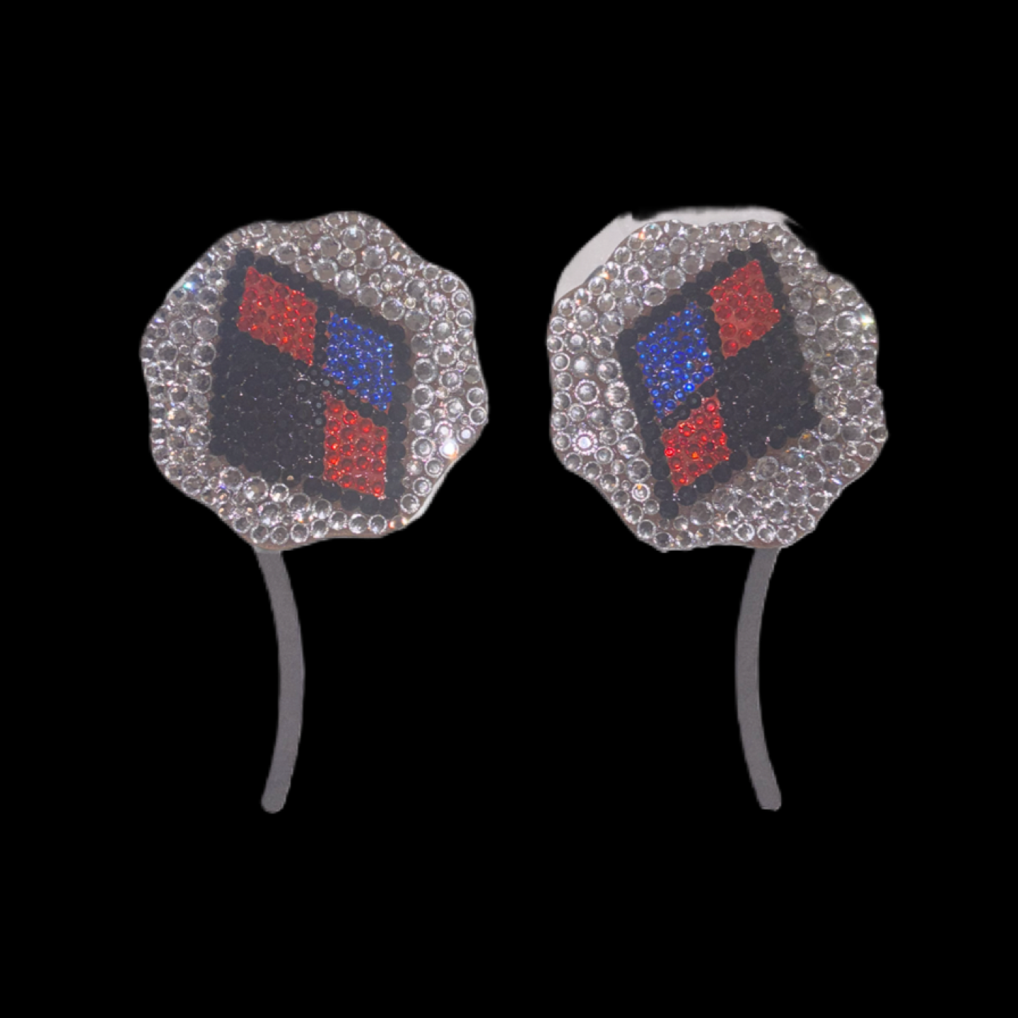 Harley Red Jet Black & Sapphire Blue Luxe Crystal Pasties