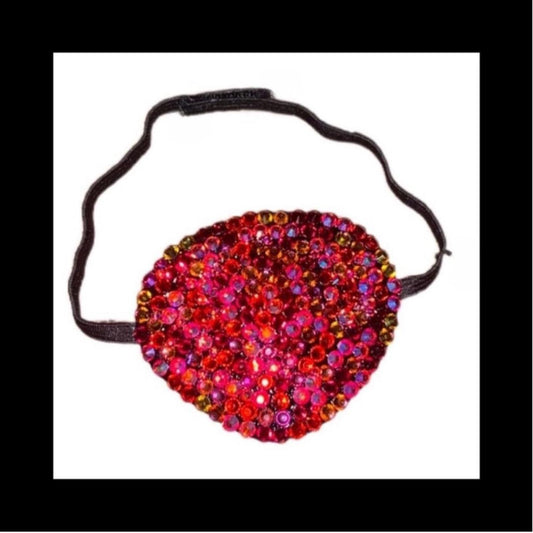 Siam Red Mix Fancy Crystal Eye Patch