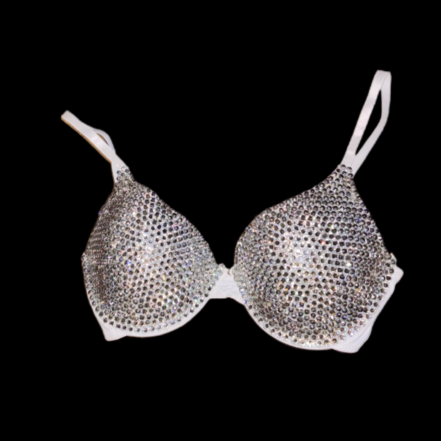 Diamond Crystal T-Shirt Bra In White