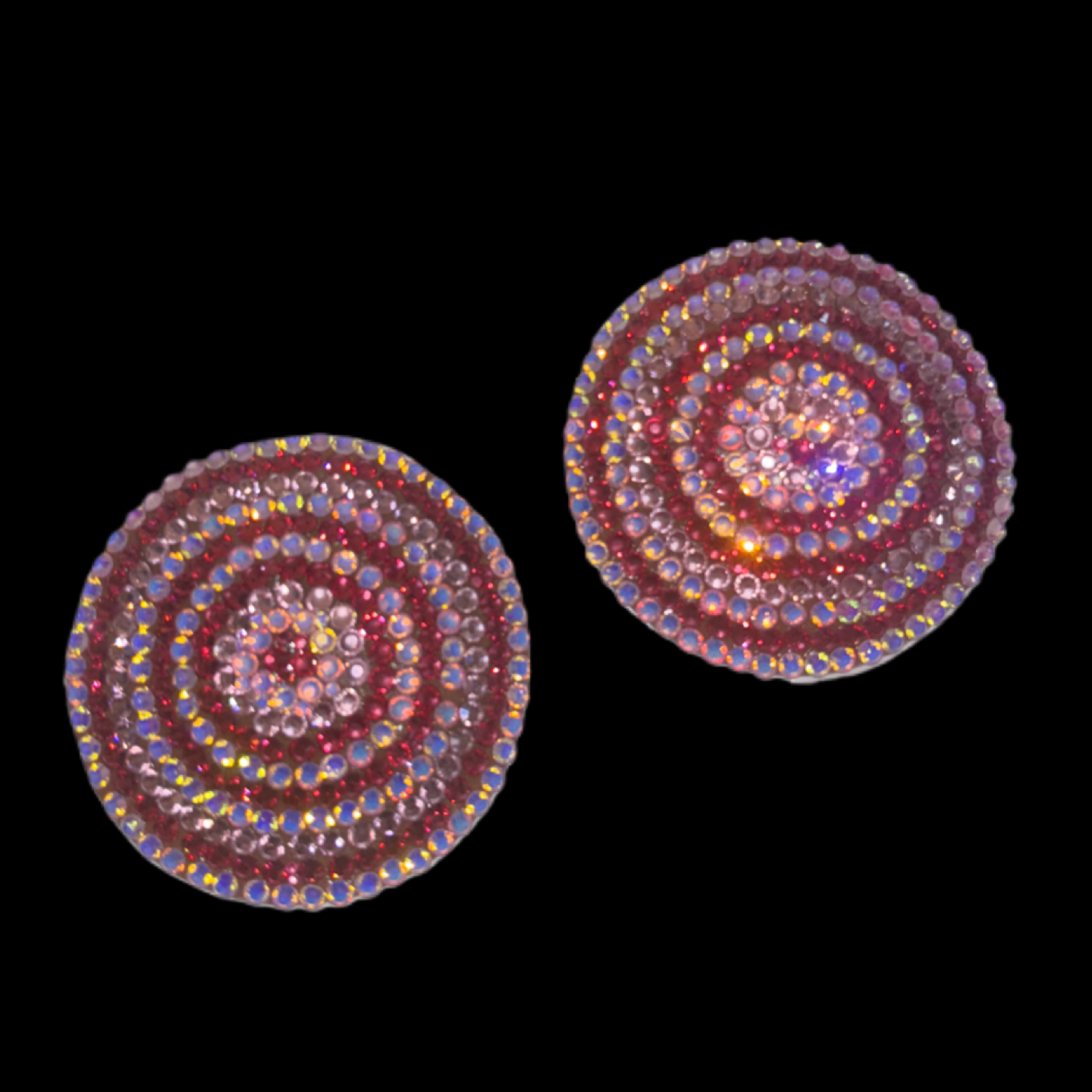 Pink Mix Circles Luxe Crystal Pasties