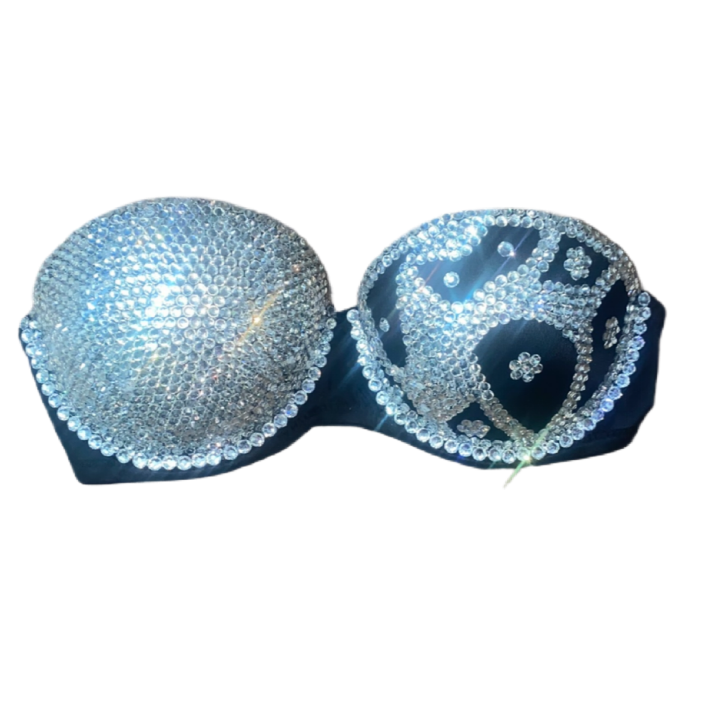 Selena Crystal Strapless Bra In Black