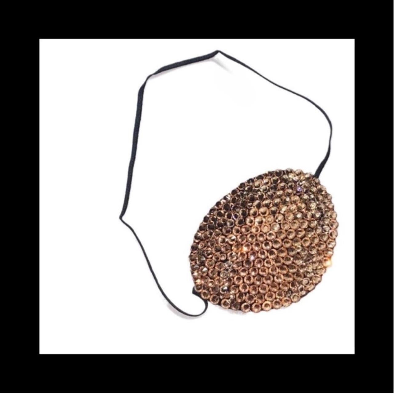 Champagne Gold Fancy Crystal Eye Patch
