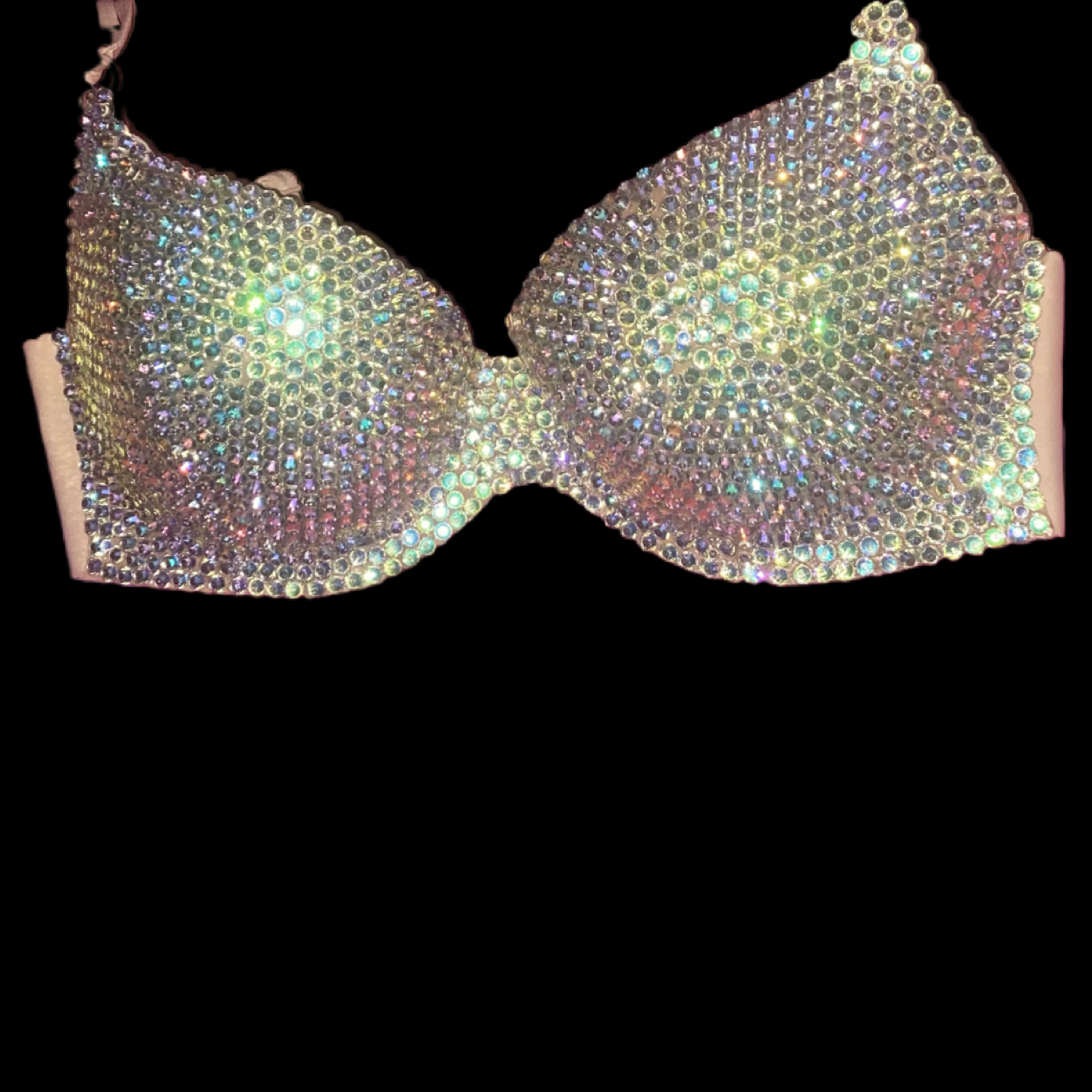 Vitrail/Moonstone Iridescent Wirelss Bra In Nude