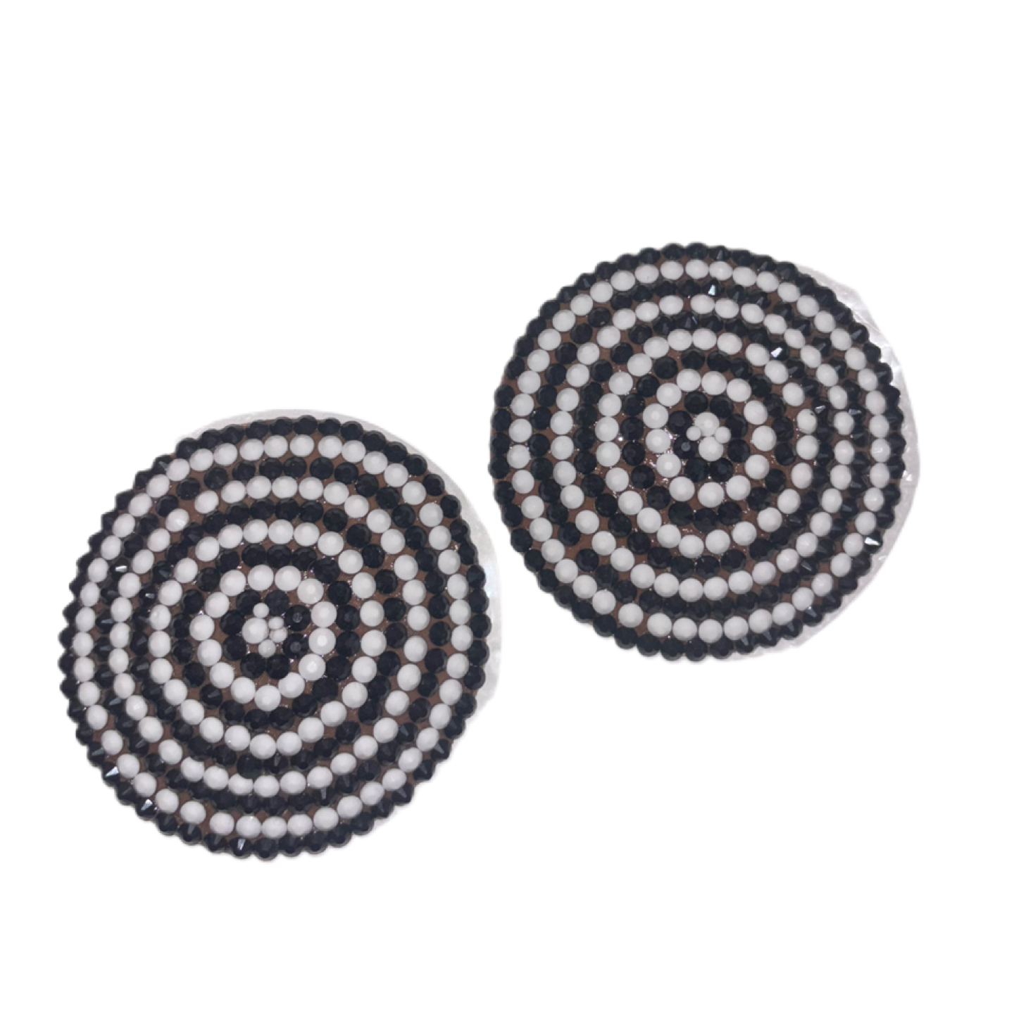 Black & White Circles Diamonds Luxe Crystal Pasties