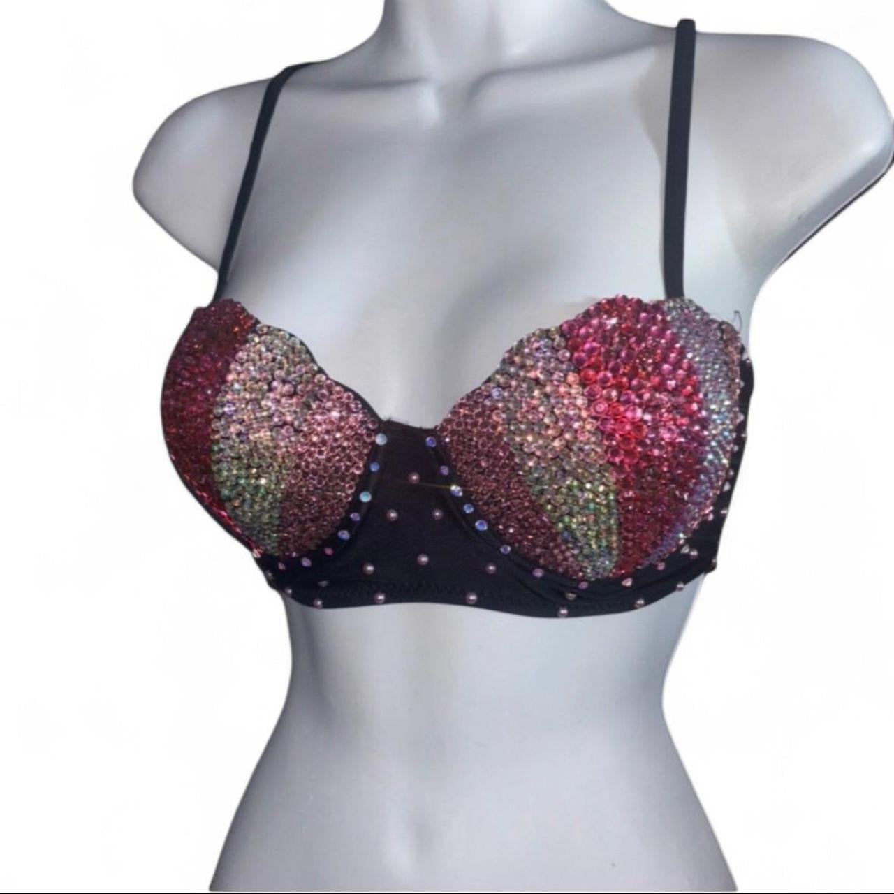 Mermaid Shell Bra In Pink Size M